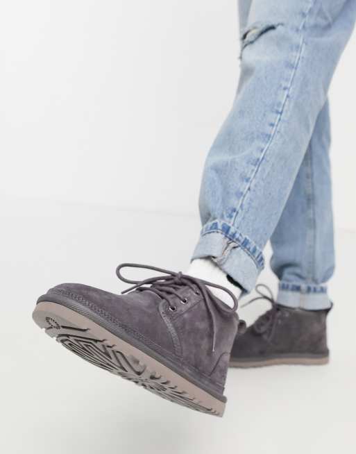 Grey uggs shop with laces