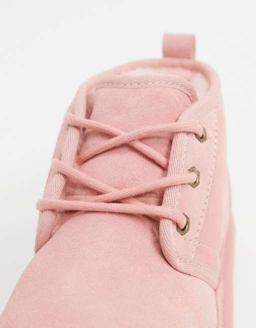 UGG Neumel lace up ankle boots in pink