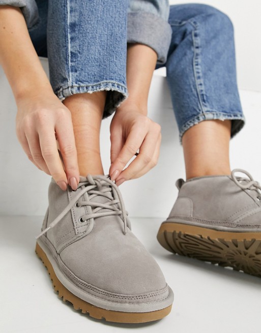 UGG Neumel lace up boots in oyster