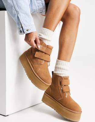 UGG Neumel platform boots in chestnut | ASOS