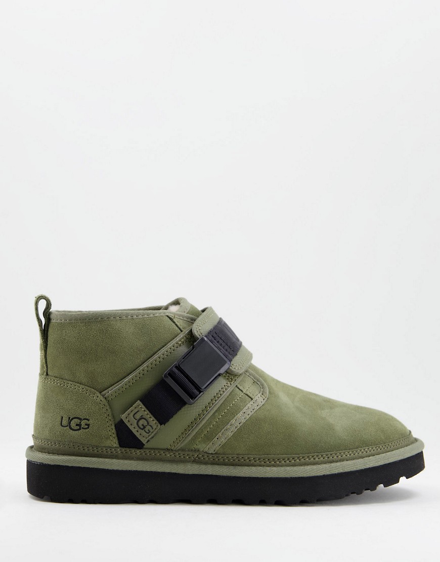 UGG neumel snapback mini boots in olive-green