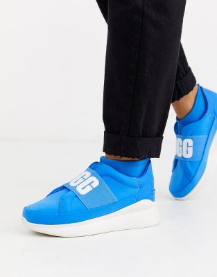 neon blue sneakers