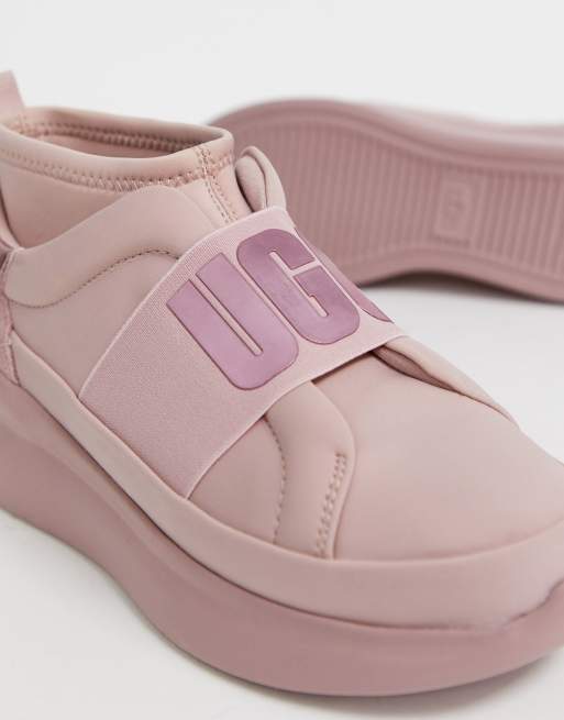 UGG Neutra Metallic logo trainers in pink