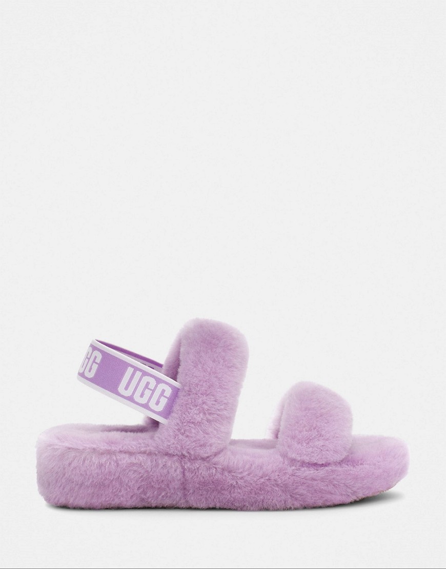 UGG Oh Yeah double strap flat sandals in lilac bloom-Purple