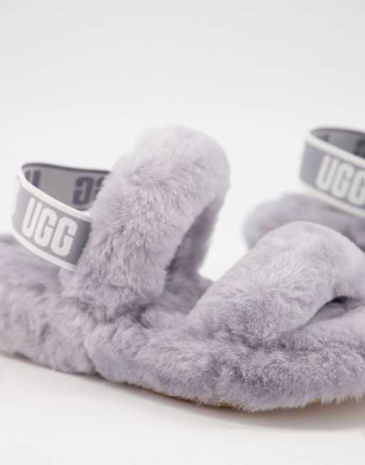 Ugg grey oh yeah sales slippers