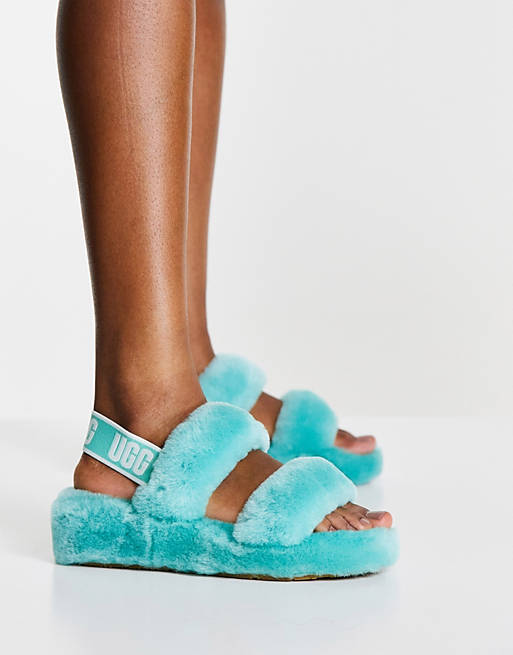 UGG Oh Yeah flat sandals in tide pool green