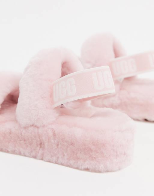 UGG Oh Yeah logo double strap sandals in light pink