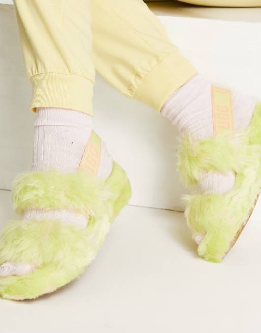 UGG - Oh Yeah - Sandales à pois - Jaune pollen