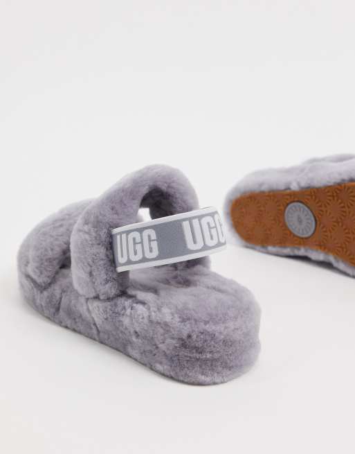 UGG - Oh Yeah - Sandali soffici con doppia fascia e logo ametista, 4 di 4