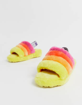 yellow multicolor sandals