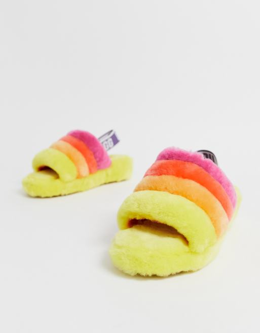 Ugg fluff yeah online slide rainbow