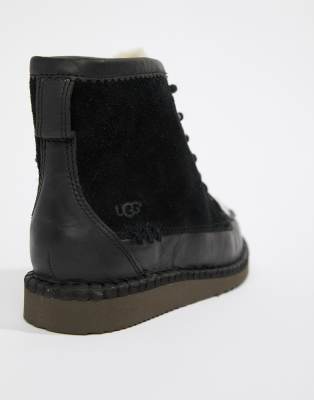 ugg quinlin lace up boot in black