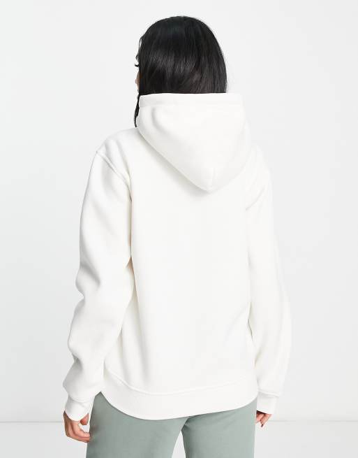 UGG Rey fuzzy logo hoodie in white ASOS