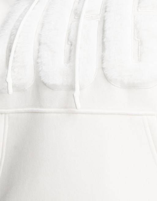 UGG Rey fuzzy logo hoodie in white | ASOS UGG Rey fuzzy logo hoodie in white | ASOS
