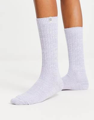 Ugg Ribbed Crew Socks In Blue