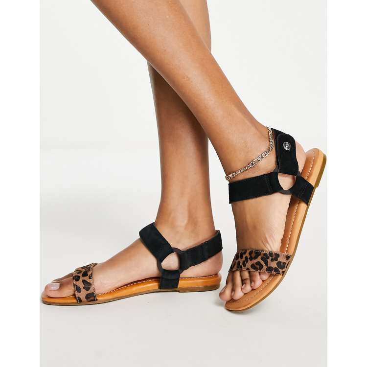 Leopard print ugg sandals hot sale