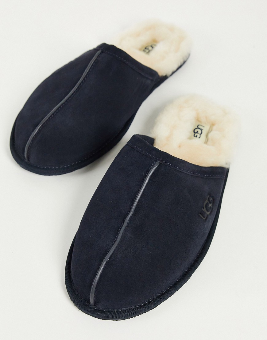Ugg scuff sheepskin slippers in navy