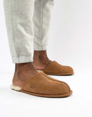 Shop Ugg Scuff Sheepskin Slippers In Tan-brown