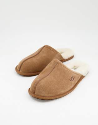 Ugg scuff sheepskin slippers in tan