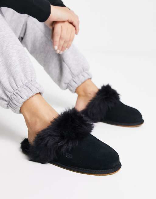 Black ugg slippers near me hot sale