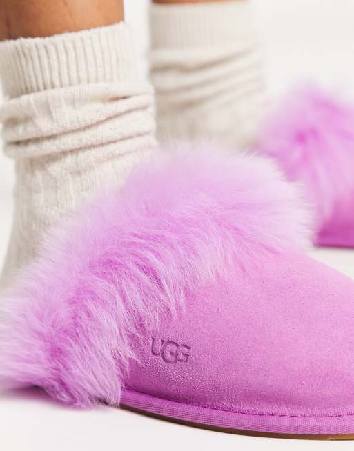 Purple fuzzy ugg online sandals