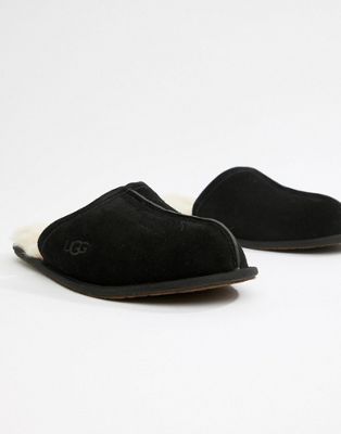 scuff all black slipper
