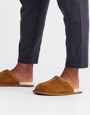 UGG Scuff slippers in chestnut suede | ASOS
