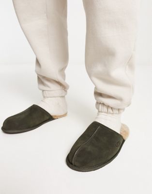 Ugg Scuff slippers in khaki suede