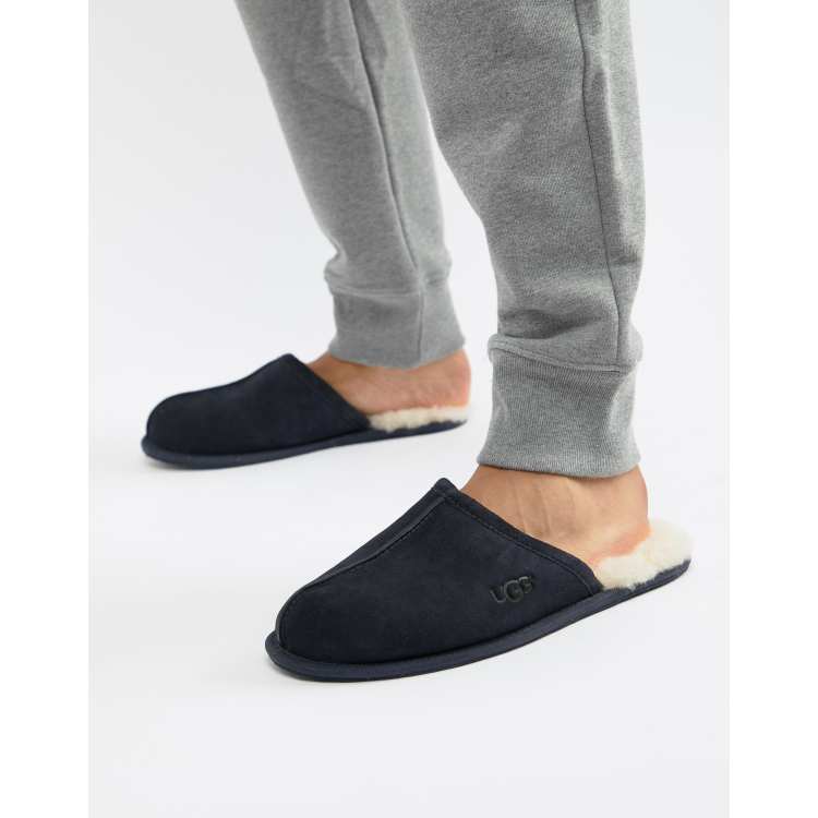 UGG Scuff slippers in navy suede ASOS