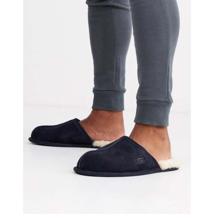 UGG Scuff slippers in navy suede ASOS