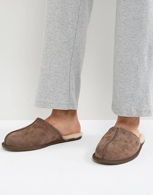 UGG Scuff Suede Mule Slippers In Brown | ASOS