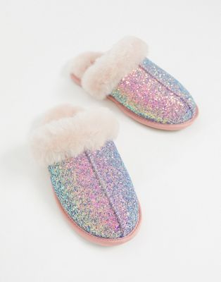 ugg slippers pink glitter