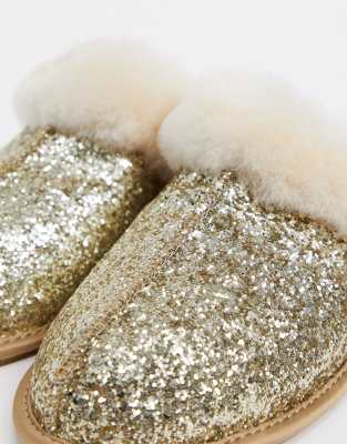 ugg slippers silver glitter