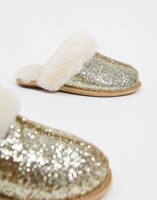gold glitter ugg slippers