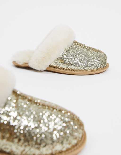 Gold on sale ugg slippers