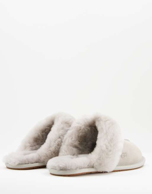 Grey ugg sales slippers sale