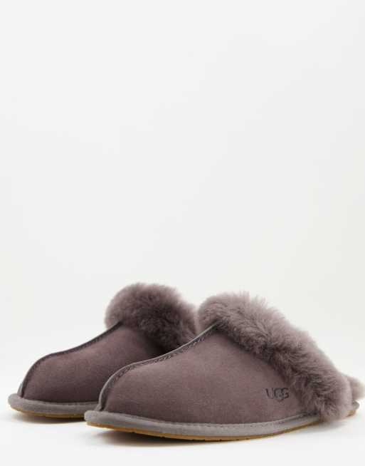 Calvin Klein Jeans Home Faux Fur Womens Pink Slippers UK 3.5