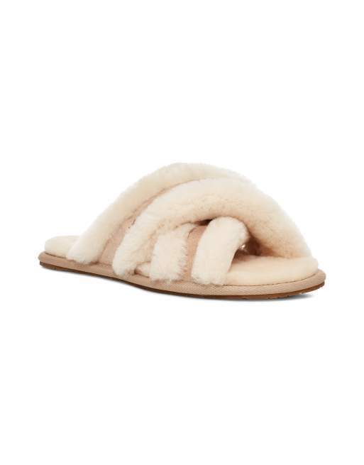 UGG Scuffita cross strap slippers in sand, 2 of 4