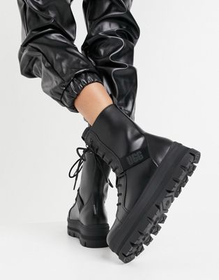 ugg black lace up boots
