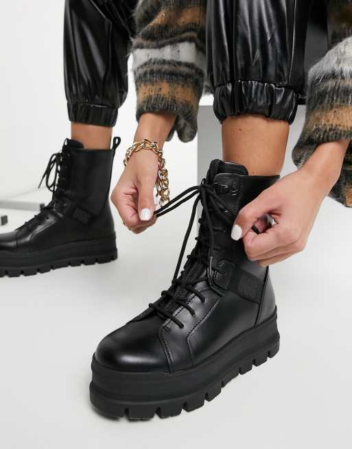 UGG – Sheena – Svarta boots med snörning, 2 av 4