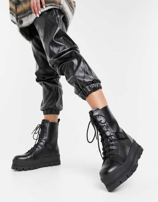 UGG – Sheena – Svarta boots med snörning, 4 av 4
