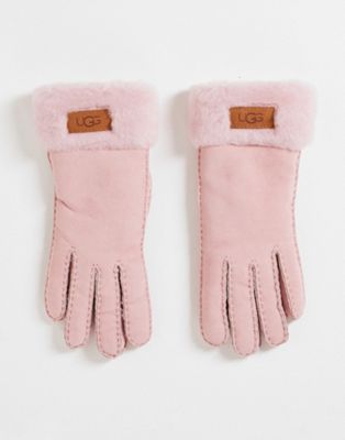 UGG sheepskin gloves in pink