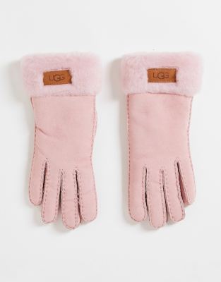 UGG sheepskin gloves in pink