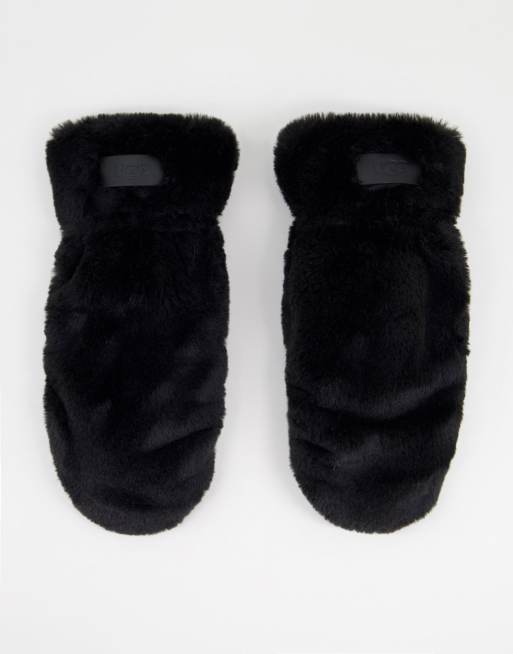 UGG - Sorte luffer i imiteret pels