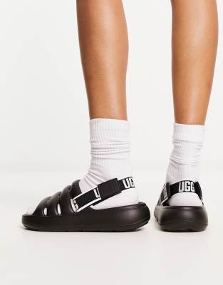 Ugg sport yeah molded slides in black | ASOS