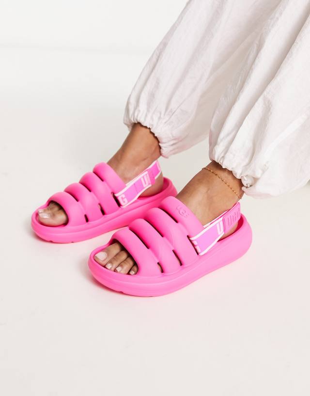 Ugg sport yeah molded slides in taffy pink