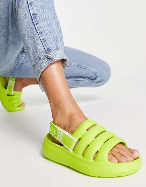 Lime green shop ugg slides