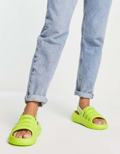 UGG Sport Yeah slide sandals with removable backstrap in key lime