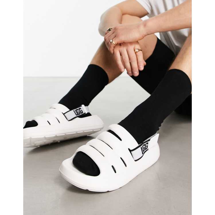 UGG sport yeah sliders in white