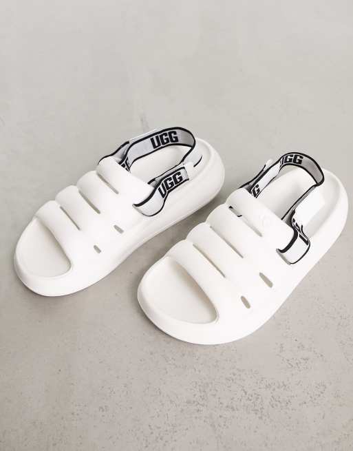 UGG sport yeah sliders in white